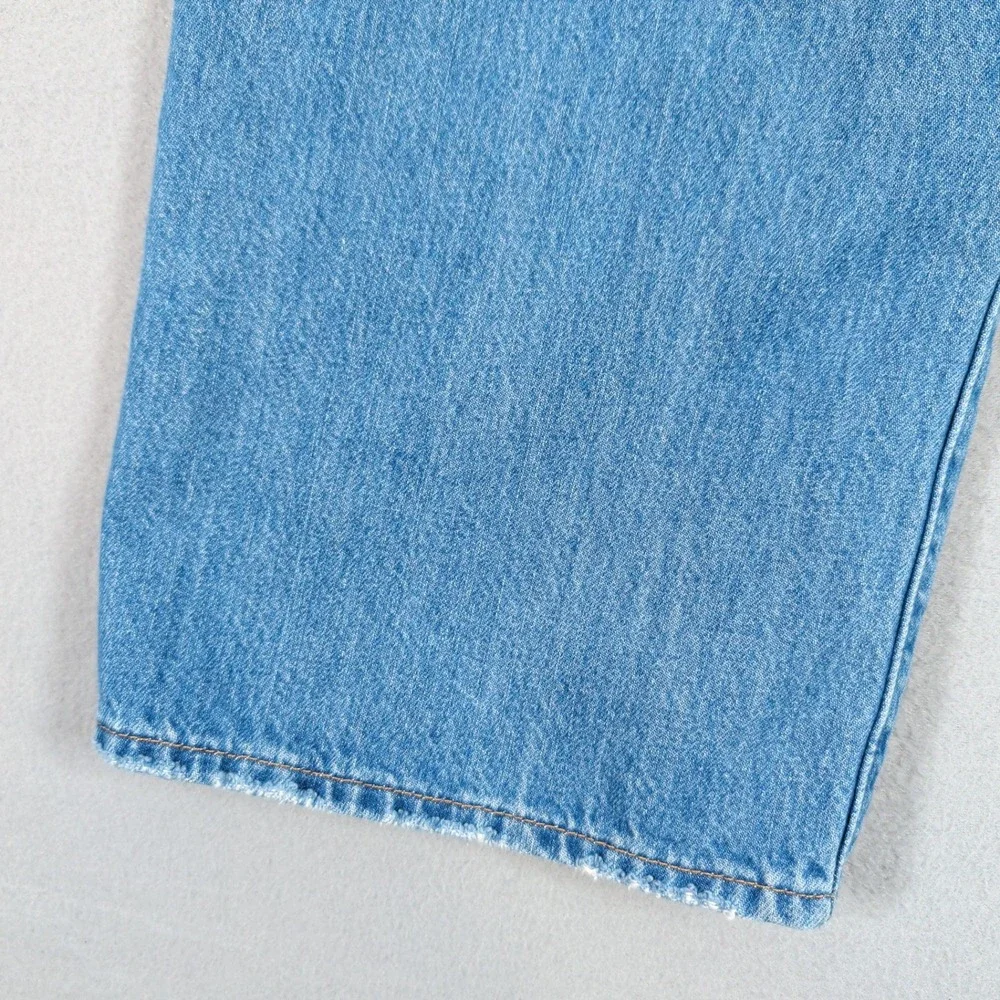 Levi's Jeans Women 30 Blue High Waisted‎ Straight Distressed A0092-0007 Denim